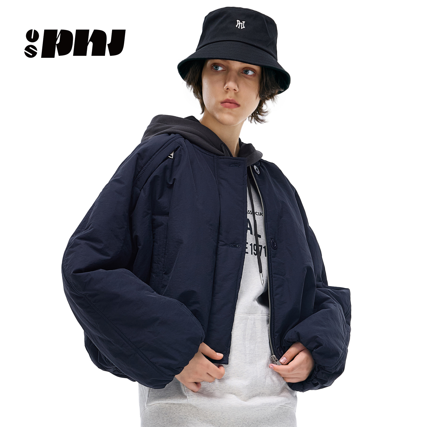 USPNJ短款夹棉外套棉服女士2025年新款秋冬季棉衣棒球服夹克