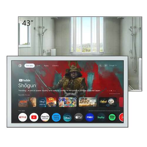 43寸webOs电视Android显示屏谷歌4K电视主板电视玻璃防水广告机