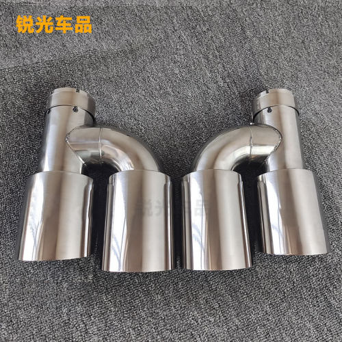 一出二双出不锈钢排气管尾喉单层直边斜口/平口跨境热卖烤蓝H/Y型