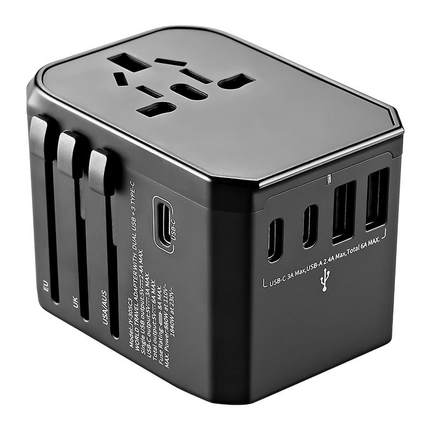 旅行充电器2A3C转换插头英美澳欧规305C3通用电源适配器转换器