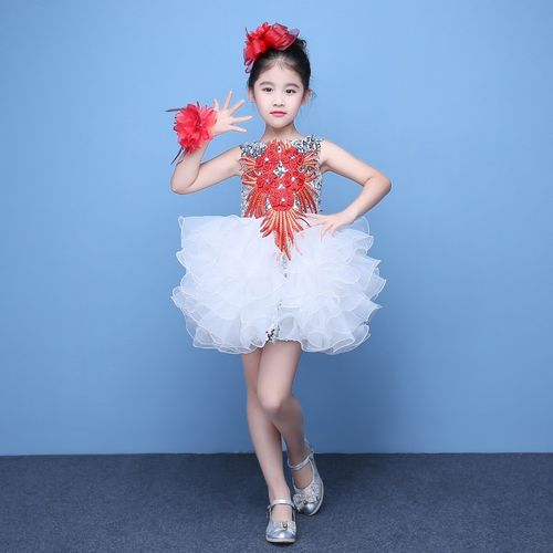 儿童模特走秀表演服幼儿园合唱礼服小学生朗诵舞蹈大合唱集体演出