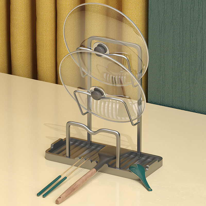 厨房免打孔锅盖架置物架家用放勺子炒菜铲子多功能台面立式锅铲架,家装主材,锅盖架,淘宝优惠券,粉丝福利购,淘宝优惠卷