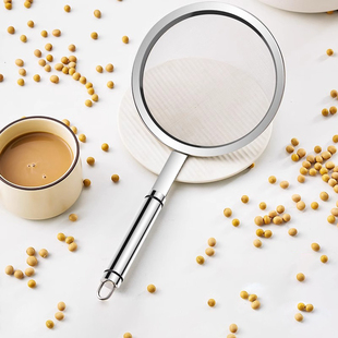 过滤勺304不锈钢撇浮沫勺子火锅捞渣去沫神器家用隔油滤油网漏勺