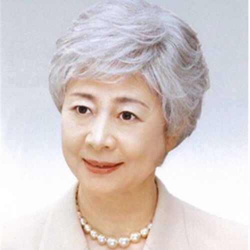 中老年假发女短发花白假发表演老奶奶妈妈假发舞台用表演银白假发