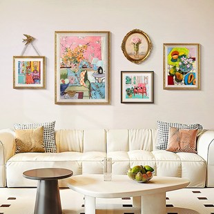 马蒂斯艺术挂画客厅复古奶油风装 小众壁画 饰画卧室画高档抽象法式