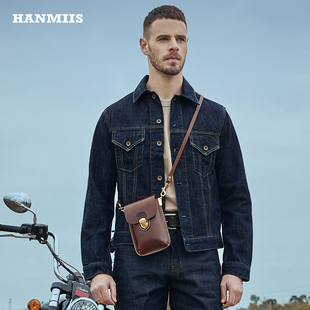 HANMIIS手机包 树膏头层2023新款牛皮手机包轻便男女适合斜挎小包