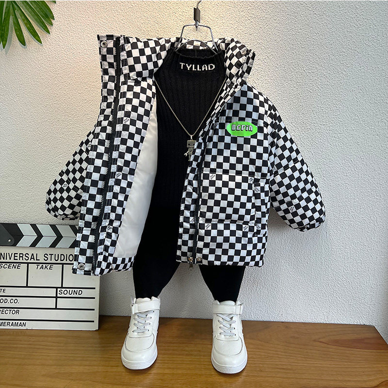 儿童轻薄羽绒服中长版2023新款大童洋派加厚格子女童男童冬季棉衣,童装/婴儿装/亲子装,羽绒服,淘宝优惠券,粉丝福利购,淘宝优惠卷