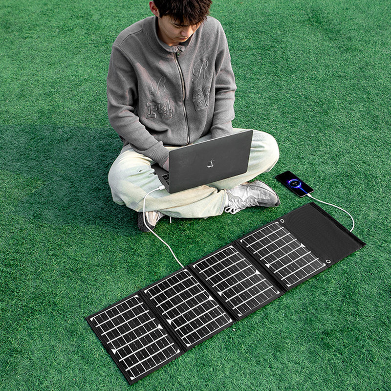 太阳能充电板小型单晶5V18V12v快充电宝手机户外折叠移动电源发电