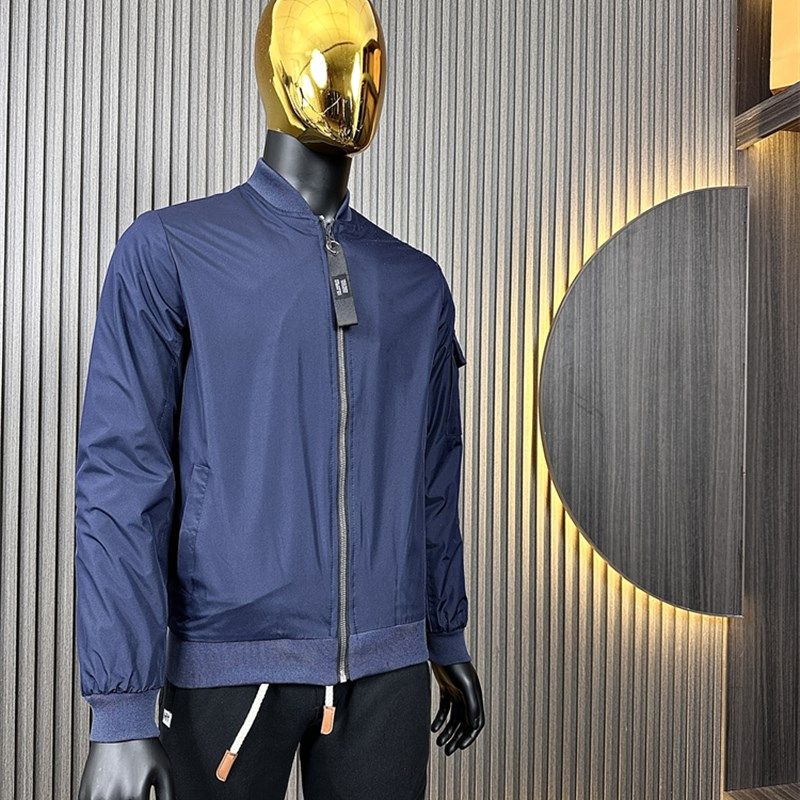 发往北欧单/是轻薄棉衣!秋冬男士纯色飞行MA1绗棉夹克棉服外套潮