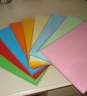 万彩A4 彩色平面卡纸160克 封面纸 装订纸 100张/包手工纸浅黄色