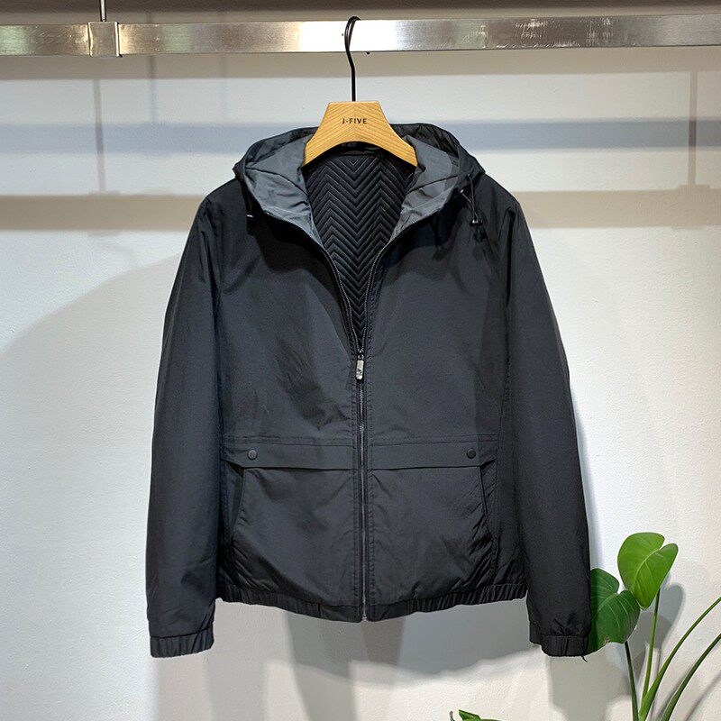 2021年冬季新款棉衣男修身棉服韩版潮流短款时尚加厚棉袄连帽外套