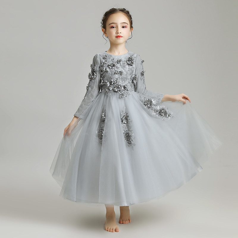 花童礼服公主裙女童生日蓬蓬纱主持人钢琴演出服儿童晚礼服走秀