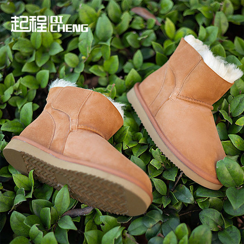 隆丰出品/起程宝宝雪地靴男女短靴宝宝加绒加厚棉鞋靴子SW3W185YK