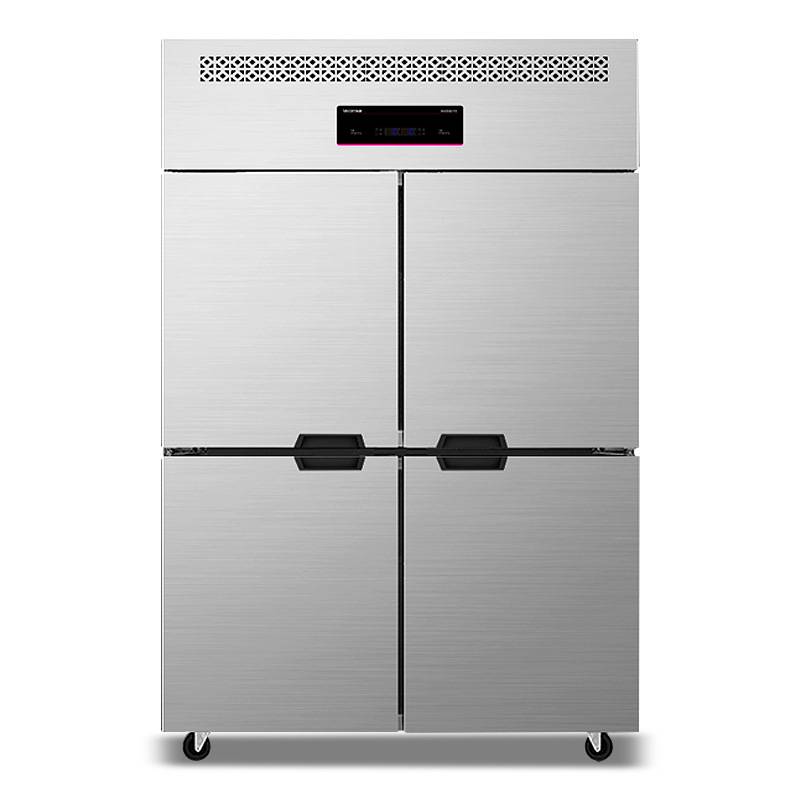 乐创可定制四门冰箱商用六门双温冰柜商用饭店酒店厨房大容量冷柜