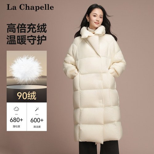 La Chapelle/拉夏贝尔2025冬新款面包服大被子中长款加厚羽绒服女