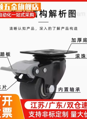 CFM51-D75 超重载型 平底活动脚轮 CGM02/11-D54/D75-NZ NQ