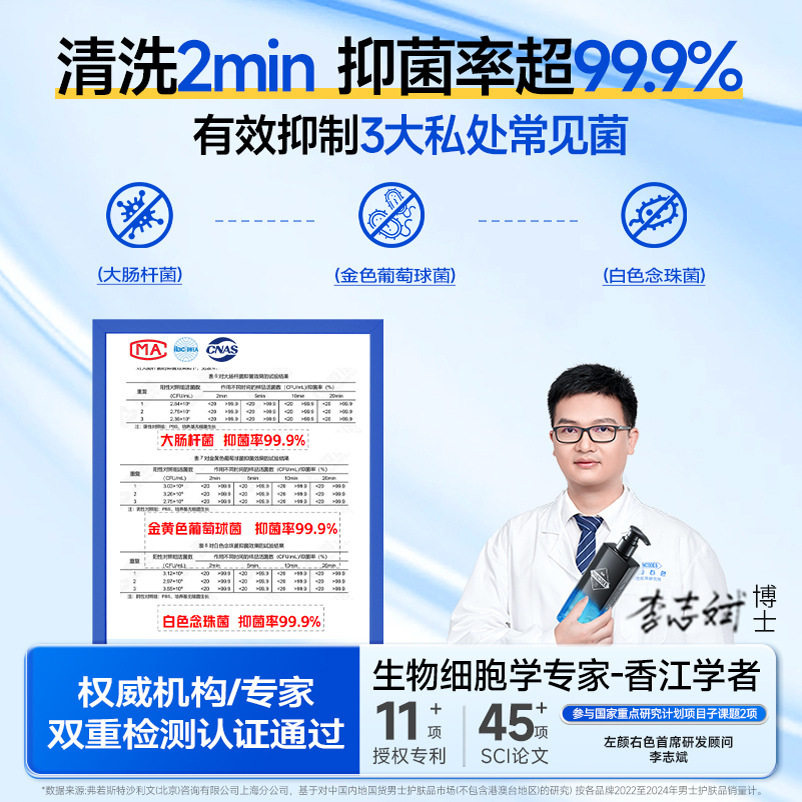 私处清洗液男士私密护理温和男性洗护清洁抑菌止痒沐浴露官方旗舰