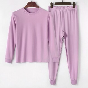 奶奶线衣线裤 中老年人女纯棉秋衣秋裤 妈妈全棉圆领秋冬打底棉毛裤