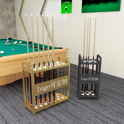 台球杆放置架落地立式金属球杆架子俱乐部公杆收纳展示架存放架柜