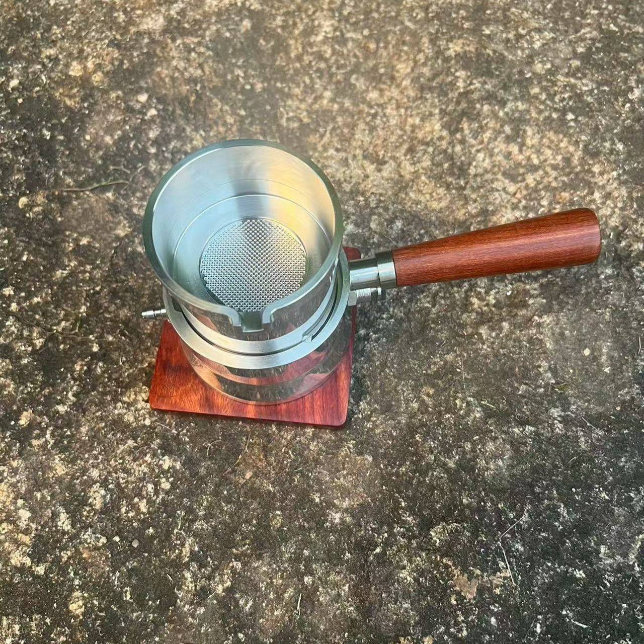 304不锈钢气动咖啡机上出液进阶版意式浓缩家用户外便携带手柄