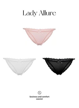「LA」Lilith莉莉丝 | 滑控系列*微性感贴肤蕾丝牛奶丝女士内裤