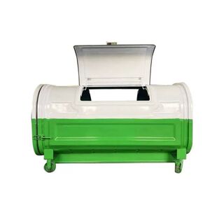 3立方勾臂垃圾箱户外大型钩臂式垃圾箱小区铁皮环卫勾臂车垃圾箱