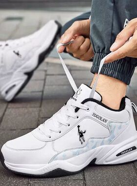 乔丹格兰冬季运动鞋男白色鞋子防滑保暖高帮冬天加绒棉鞋大码男鞋