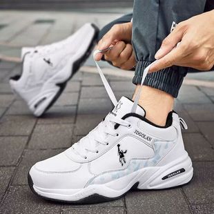 乔丹格兰冬季运动鞋男白色鞋子防滑保暖高帮冬天加绒棉鞋大码男鞋