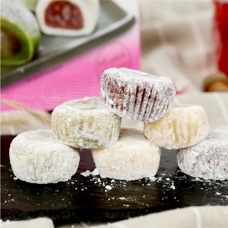 现货中国台湾雪之恋日式麻薯300g黑糖阿萨姆红茶流心麻糍夹心