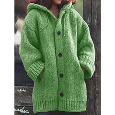 2025 Mid Length Sweater New Cardigan Hooded Coat M107