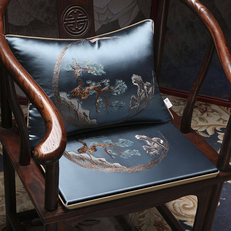 中式椅垫红木沙发实木家具四季通用椅子坐垫圈椅海绵太师座垫定制