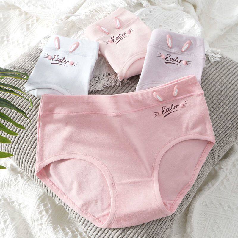 5条装内裤女纯棉中低腰日式性感少女简约舒服全棉透气女三角裤头