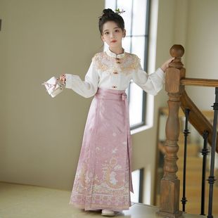 儿童中国唐装新款汉服套装春夏女童中国风日常儿童汉服2024马面群