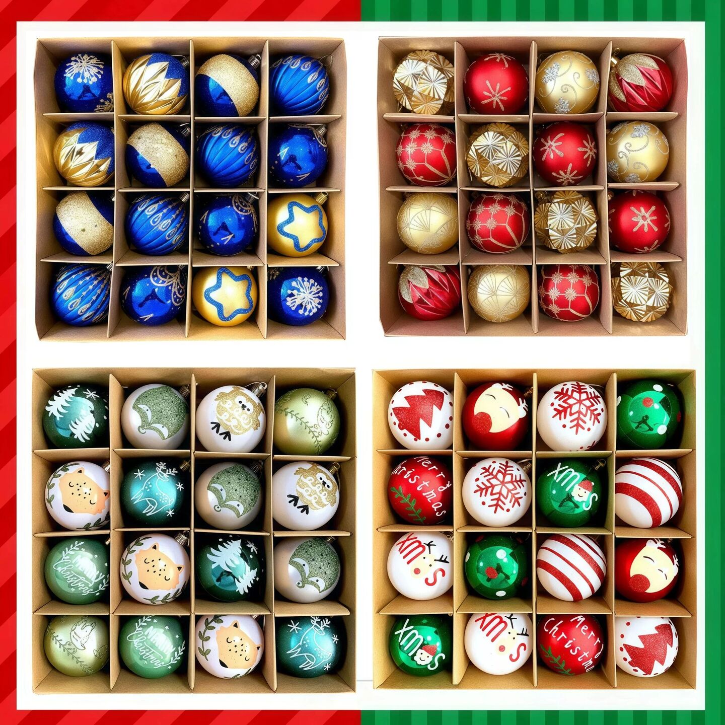 16PCS 6CM Christmas Ball Decoration Christmas Tree Ornaments