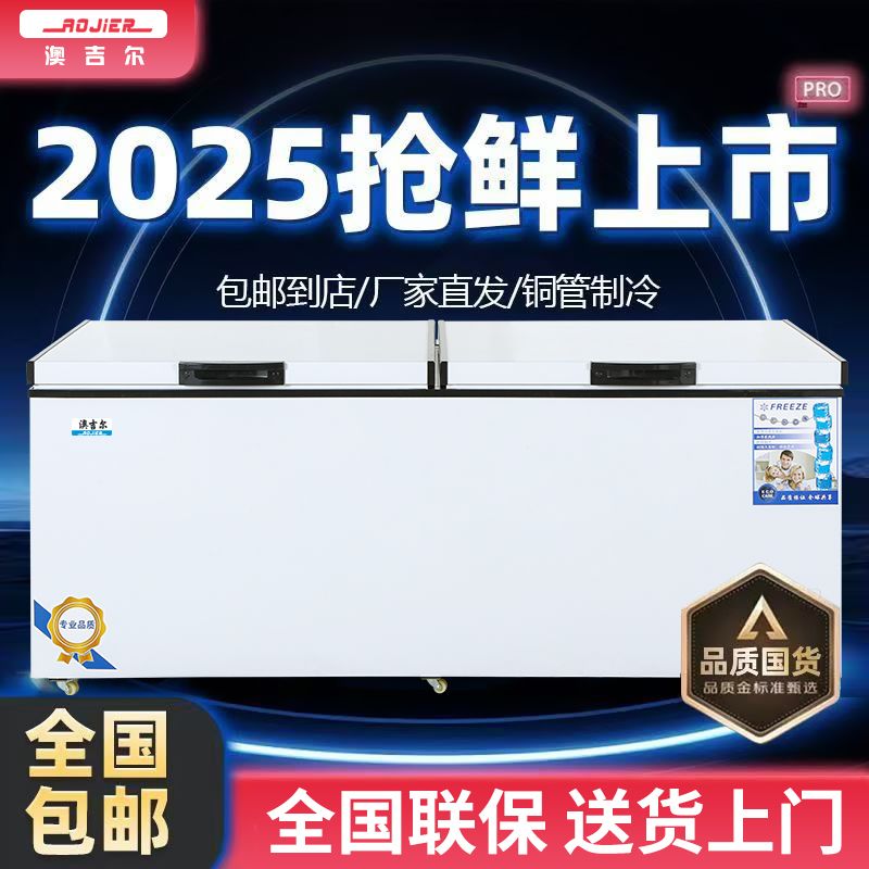 澳吉尔冰柜商用家用卧式冷柜大容量单双温商用冷冻柜