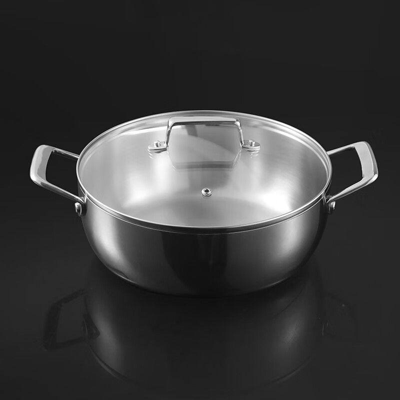 路卡酷304不锈钢汤锅加厚无涂层一体成型燃气灶电磁炉通用 24cm,厨房电器,商用汤锅/汤桶/煮面桶,淘宝优惠券,粉丝福利购,淘宝优惠卷