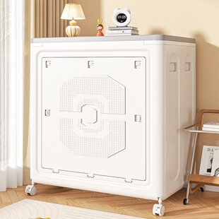 翻盖大收纳箱专用衣服衣物整理带滑轮大容量超大多功能储物箱