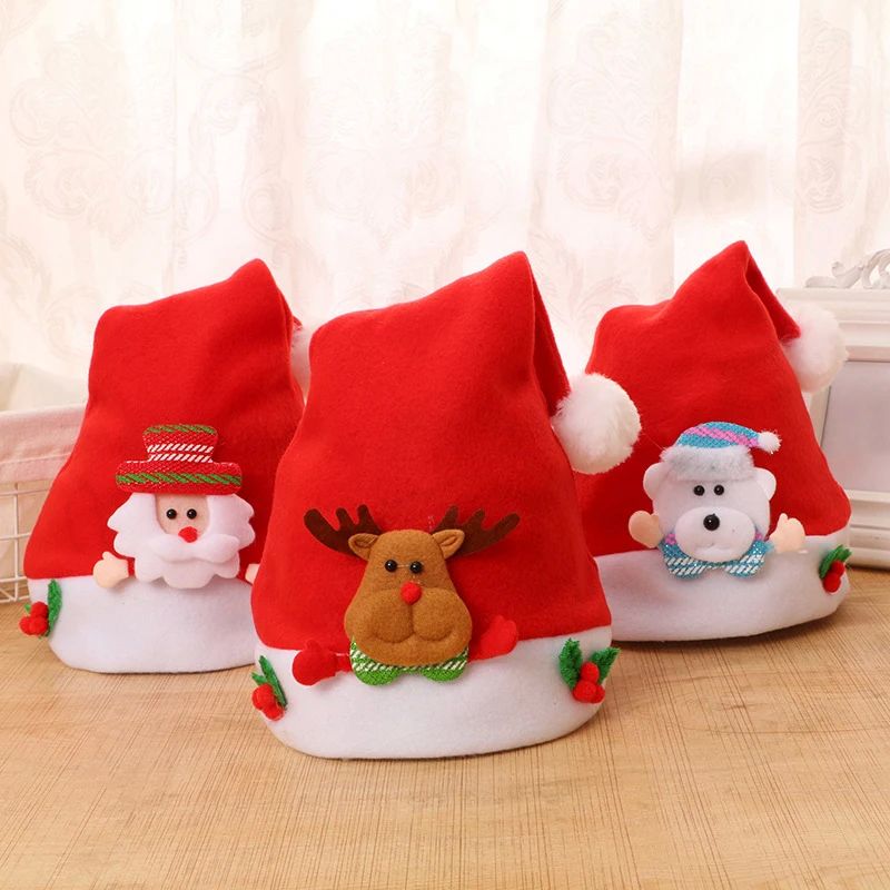 Kids Christmas Hat Santa Claus Snowman Xmas Hat For Kid Chil