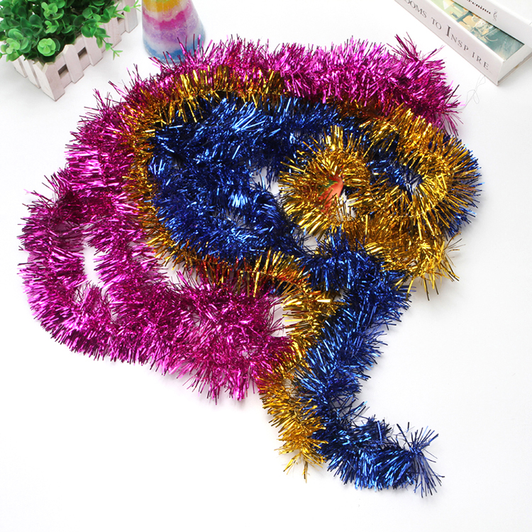 缤彩 婚庆圣诞节日装饰用品 2米彩条彩带拉丝彩丝毛条圣诞节毛条