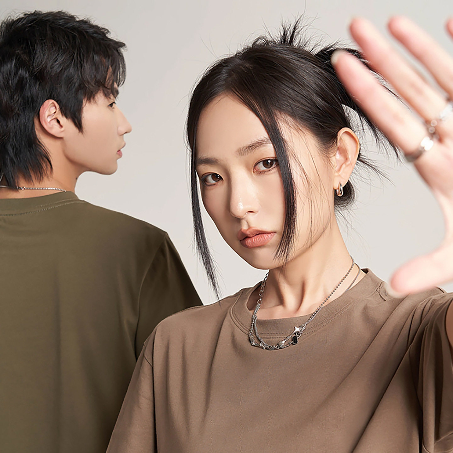 重磅纯棉圆领工作服文化衫印logo男女同款班服订做广告衫t恤定制