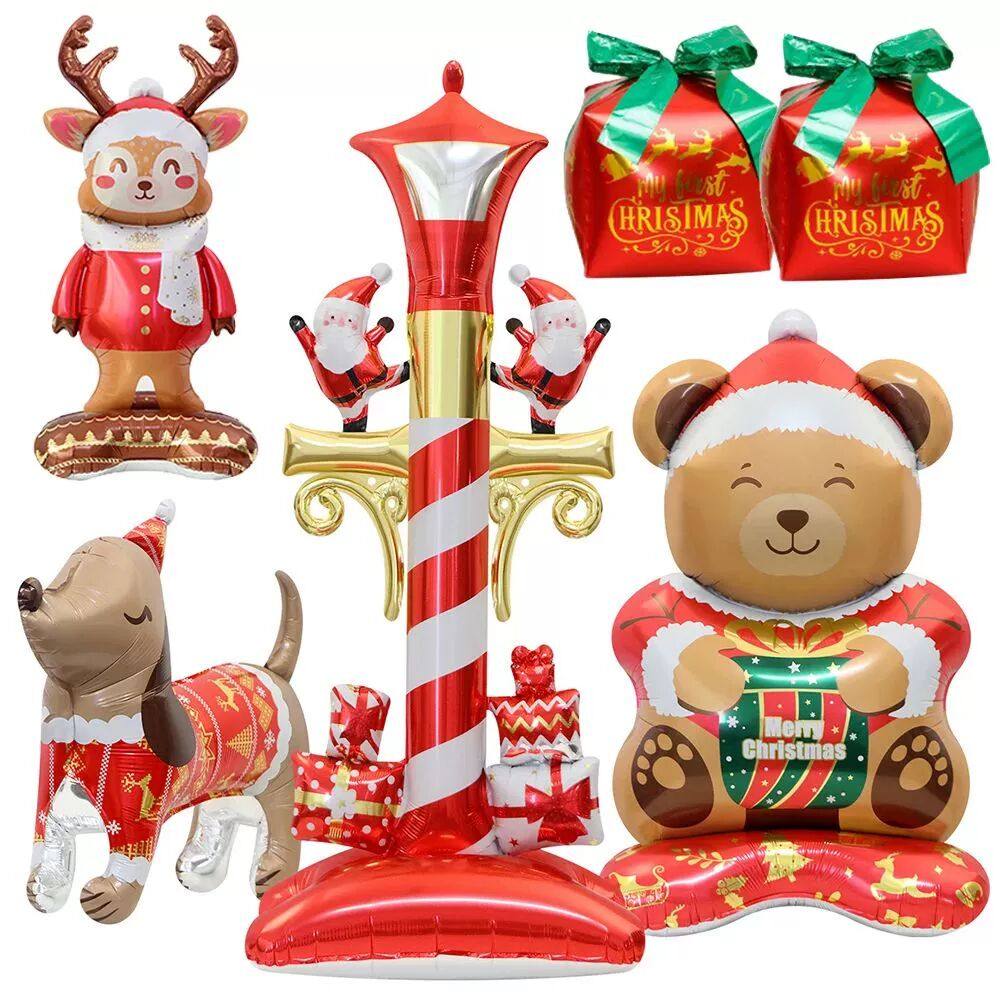Christmas Party Decorations 4D Standing Reindeer Snowman San