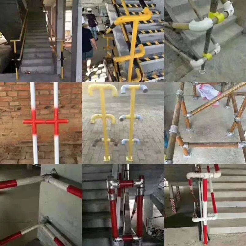 工地楼梯扶手基坑电梯井口洞口临边围栏方管钢管临时安全防护栏杆