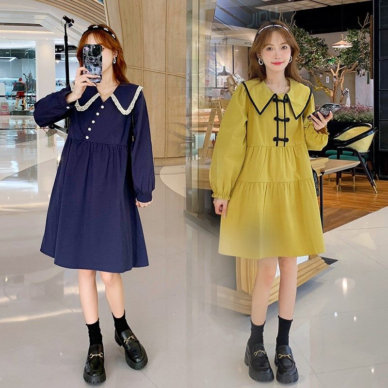 孕妇春秋款套装长袖上衣2025年新款洋气高级感小个子孕妇连衣裙女,孕妇装/孕产妇用品/营养,连衣裙,淘宝优惠券,粉丝福利购,淘宝优惠卷