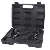 钢盾8件套公制精抛光棘开两用长快扳组套S018601棘轮扳手