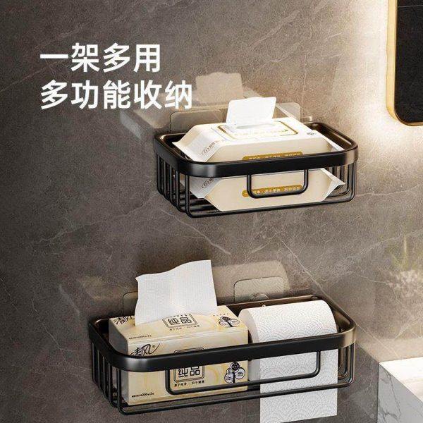 卫生间纸巾盒免打孔厕所抽纸壁挂式置物架多功能洗手间墙上收纳篮,家庭/个人清洁工具,脸盆架,淘宝优惠券,粉丝福利购,淘宝优惠卷
