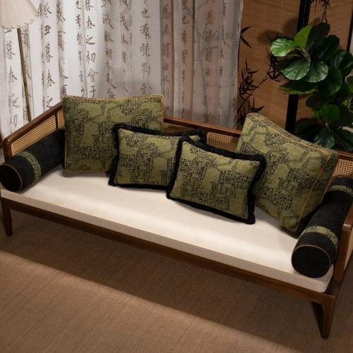 红木罗汉床沙发垫新中式坐垫轻奢防滑飘窗垫套罩实木家具垫子定制