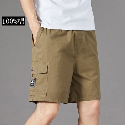 纯棉短裤夏季男士五分裤工装裤多口袋宽松薄款休闲裤5分裤加大码