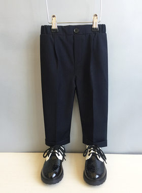 儿童西裤男童黑色西装裤中小童小学生校裤演出服春秋长裤子休闲裤