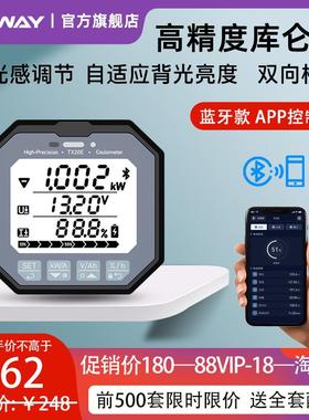 TX20蓝牙库仑计电瓶电动车房车库伦计电量显示器表电池容量检测仪