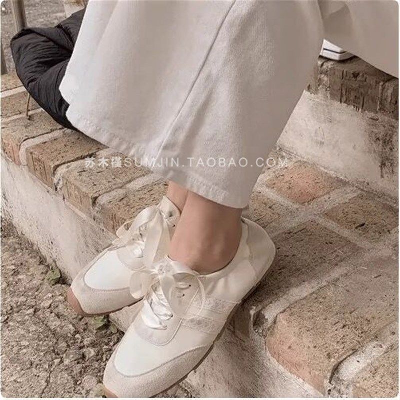 苏木槿小众复古蕾丝德训鞋平底牛筋底显瘦运动鞋单鞋女2025春秋新,女鞋,深口单鞋,淘宝优惠券,粉丝福利购,淘宝优惠卷